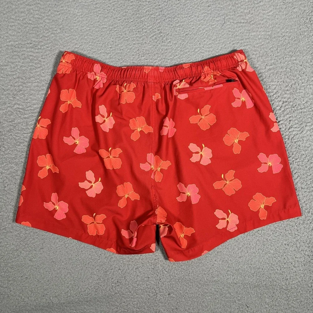 Bear Bottom Shorts Mens XXL Red Floral 5.5